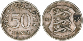 50 Senti, 1936
Estland. 7,38g. Schön 17
ss