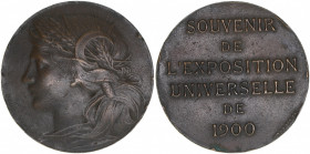 Exposition universelle
Frankreich. Medaille, 1900. SOUVENIR de L'EXPOSITION UNIVERSELLE de 1900 von Daniel Dupuis
13,76g
ss/vz