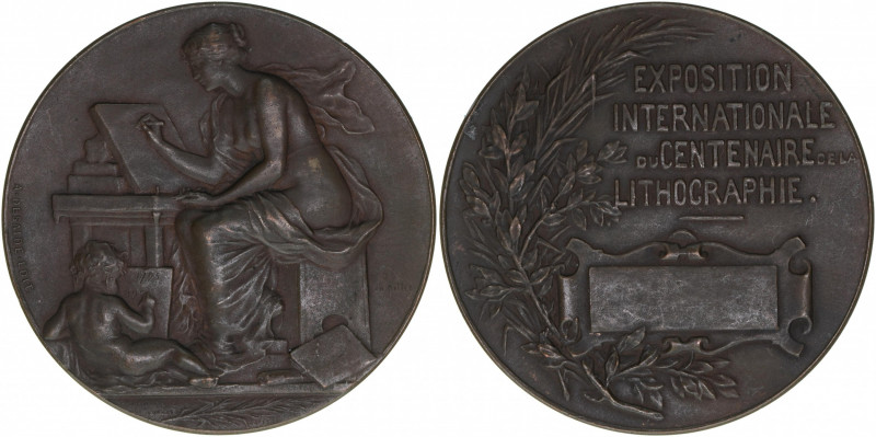 Bronzemedaille, ohne Jahr
Frankreich. auf die internationale Lithographie-Ausste...