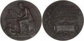 Bronzemedaille, ohne Jahr
Frankreich. auf die internationale Lithographie-Ausstellung - 46mm. 46,69g
vz