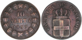 10 Lepta, 1837
Griechenland. 12,83g. Khant/Schön 15
ss