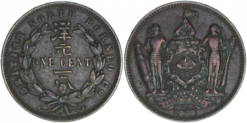 British North Borneo
Großbritannien. One Cent, 1888. 8,83g
KM#2
ss