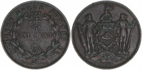 British North Borneo
Großbritannien. One Cent, 1886 H. 9,01g
KM#2
ss