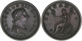 King Georg III.
Großbritannien. One Penny Britannia, 1806. 18,86g
Khant/Schön 33
ss