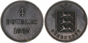 Victoria 1837-1901
Guernesey. 4 Doubles, 1885. 4,79g
Khant/Schön 9
ss