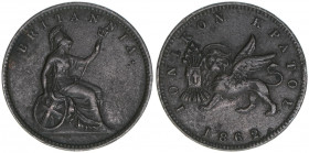 unter Britischem Protektorat
Ionische Inseln. 1 Lepton, 1862. 1,85g
Khant/Schön 10
ss