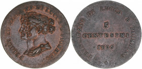Lucca
Italien. 5 Centesimi, 1806. 8,9g
Khant/Schön 2
ss