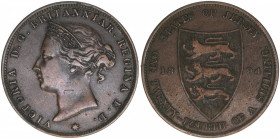 Victoria 1837-1901
Jersey. 1/24 Shilling, 1894. 5,64g
Khant/Schön 7
ss