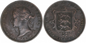 Victoria 1837-1901
Jersey. 1/13 Shilling, 1871. 9,21g
Khant/Schön 5
ss
