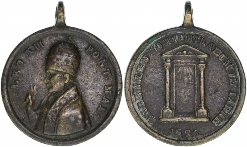 Papst Leo XII.
Kirchenstaat. Medaille, 1826. 38mm
16,20g
ss-