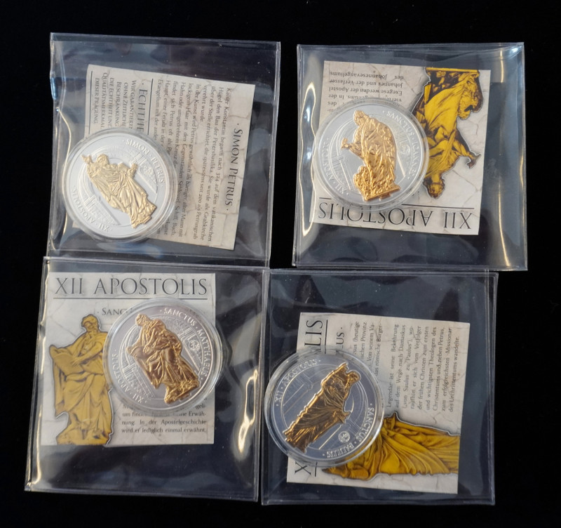 Serie Apostel
Deutschland. Lot mit 4 Stück. Mattheus, Johannes, Paulus, Petrus, ...
