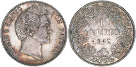 Ludwig I.
Bayern. 1 Gulden, 1842. 10,60g
AKS 78
ss