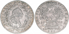 Friedrich Christian 1763-1769
Brandenburg Bayreuth. 10 Kreuzer, 1766. 3,75g
Cr.60a
ss