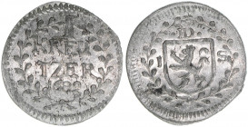 Ernst Ludwig 1678-1739
Hessen Darmstadt. 1 Kreuzer, 1682. 0,54g
vz