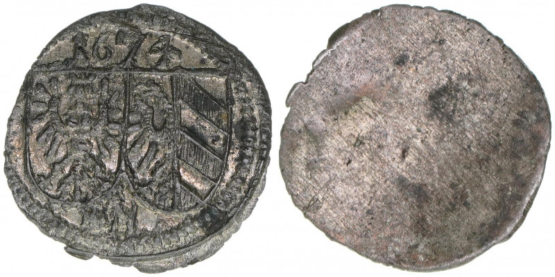 Pfennig, 1674
Reichsstadt Nürnberg. 0,37g. Kellner 335
ss+