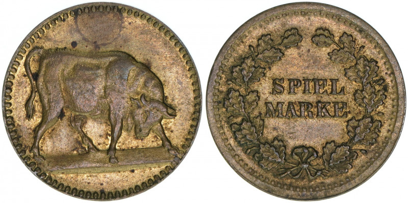 Rechenpfennige und Spielgeld
Reichsstadt Nürnberg. Spielmarke. 1,94g
ss+