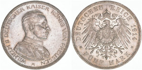 Wilhelm II. 1888-1918
Preussen. 5 Mark, 1914 A. 27,84g
AKS 130
vz-