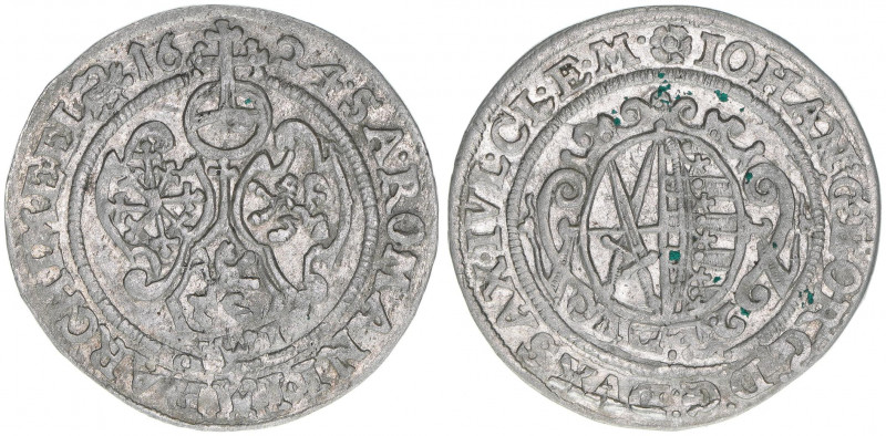 Johann Georg I. 1615-1656
Sachsen-Albertinische Linie. Groschen, 1624. 2,11g
Kla...