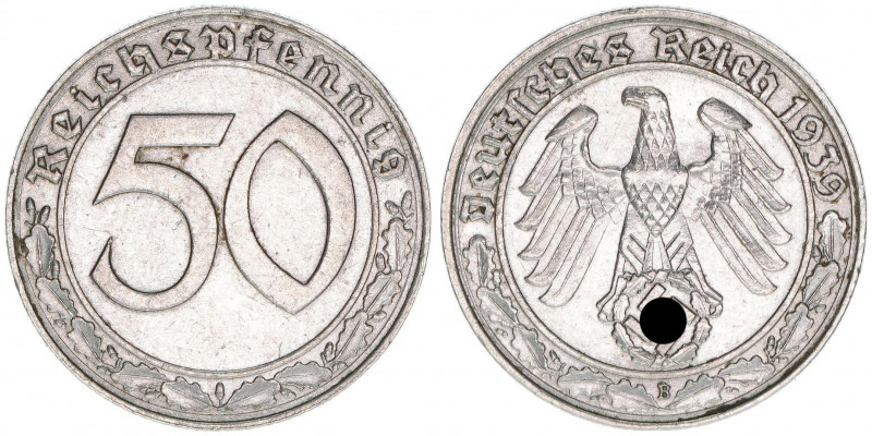 Ostmark
Deutsches Reich 1919-1945. 50 Reichspfennig, 1939 B. 3,44g
AKS 42
ss/vz