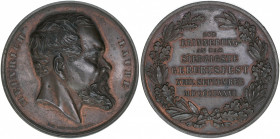 Heinrich Laube
Deutsches Reich - Medaillen. Bronzemedaille, 1876. aus Anlass des 70jährigen Geburtstagsfestes des deutschen Schriftstellers Heinrich L...