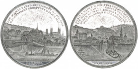 Zinnmedaille, 1836/1845
Deutsches Reich - Medaillen. von Rabausch und Neuss - Eröffnung des Ludwigskanals- Stadtansicht von Bamberg mit Schleuse - Kel...