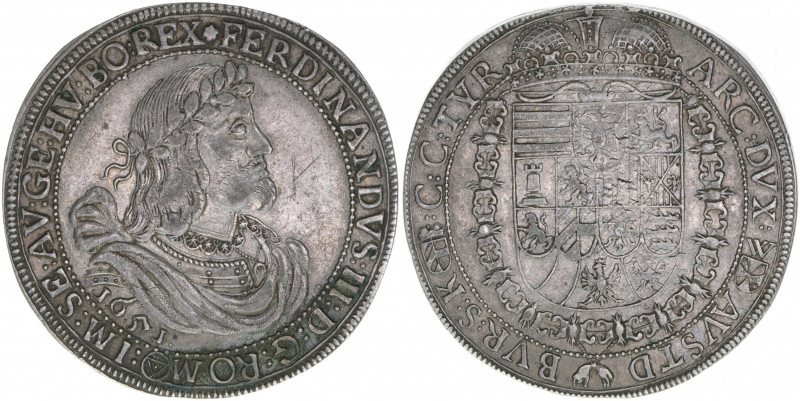 Ferdinand III. 1637-1657
Taler, 1651. Wien
28,64g
Dav.3181
Graffiti
ss