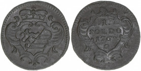 Maria Theresia 1740-1780
1 Soldo, 1762 G. Günzburg
2,60g
Herinek 1846
ss/vz