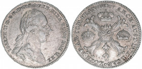 Joseph II. 1780-1790
Kronentaler, 1787. Brüssel
29,36g
Herinek 191
ss+