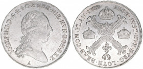 Joseph II. 1780-1790
1/2 Kronentaler, 1789 A. Österr. Niederlande
14,74g
ANK 41
ss/vz