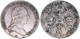 Joseph II. 1780-1790
1/2 Kronentaler, 1789 A. Österr. Niederlande
14,64g
ANK 41
ss