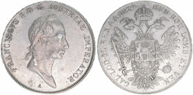 Kaiser Franz (II.) I.1792-1835
Taler, 1829 A. Av. FRANCISCVS I.D.G.AVSTRIAE IMPERATOR. Rv. HVN.BOH.LOMB.ET VEN.GAL.LOD.IL.REX.A.A.1829.
Wien
28,08g
AN...