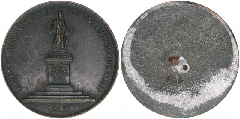 Kaiser Franz (II.) I.1792-1835
Medaille einseitig - unedel, 1841. Franz Monument...