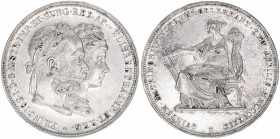 Kaiser Franz Joseph I. 1848-1916
2 Gulden Silberhochzeit, 1879. Wien
24,72g
ss/vz