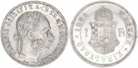 Kaiser Franz Joseph I. 1848-1916
1 Forint, 1883 KB. Kremnitz
12,35g
ss/vz