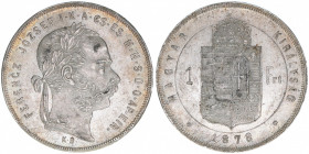 Kaiser Franz Joseph I. 1848-1916
1 Forint, 1878 KB. Kremnitz
12,36g
ss/ vz