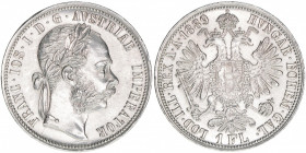 Kaiser Franz Joseph I. 1848-1916
1 Gulden, 1889. Wien
12,38g
vz-