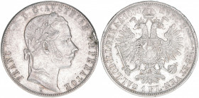 Kaiser Franz Joseph I. 1848-1916
1 Gulden, 1858 V. Venedig
12,33g
Randfehler
ss