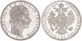 Kaiser Franz Joseph I. 1848-1916
1 Gulden, 1859 A. Wien
12,33g
vz