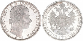 Kaiser Franz Joseph I. 1848-1916
1 Gulden, 1860 A. Wien
12,37g
vz