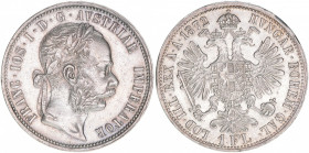 Kaiser Franz Joseph I. 1848-1916
1 Gulden, 1872. Wien
12,26g
ss/vz