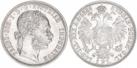 Kaiser Franz Joseph I. 1848-1916
1 Gulden, 1881. Wien
12,33g
ss/vz