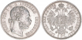 Kaiser Franz Joseph I. 1848-1916
1 Gulden, 1875. Wien
12,32g
ss/vz