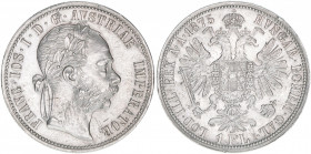 Kaiser Franz Joseph I. 1848-1916
1 Gulden, 1875. Wien
12,37g
kl. Randfehler
vz-