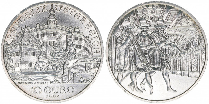 Sondergedenkmünze
2. Republik ab 1945. 10 Euro, 2002. Schloss Ambras
Wien
16g
AN...