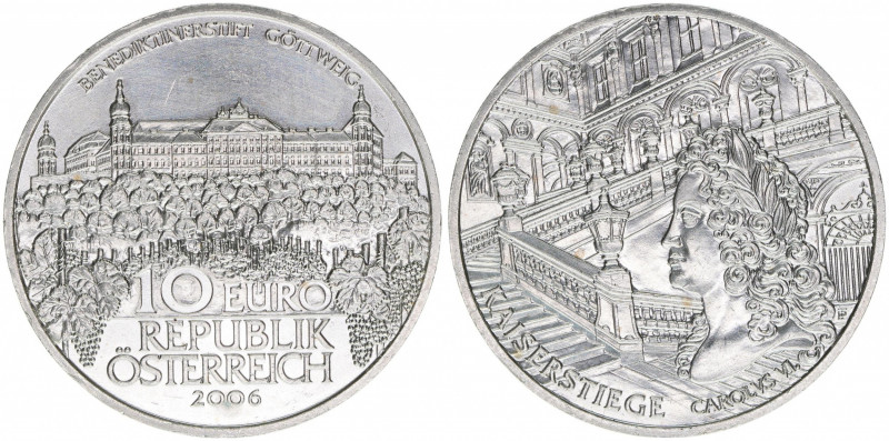 Sondergedenkmünze
2. Republik ab 1945. 10 Euro, 2006. Stift Göttweig
Wien
16g
AN...