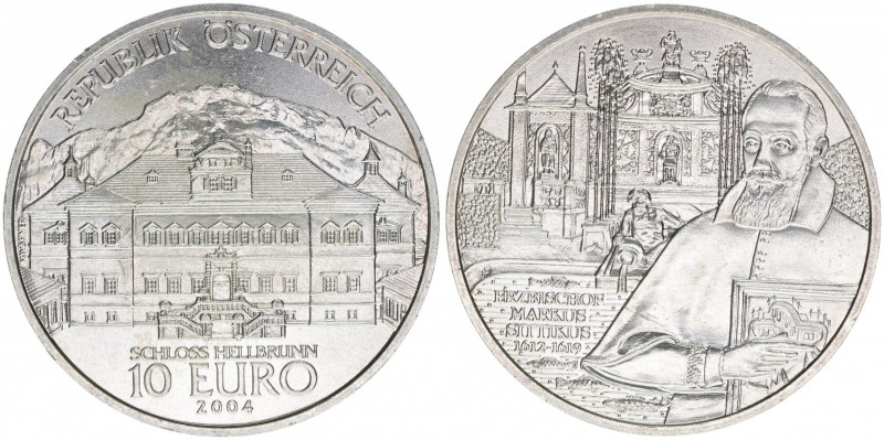 Sondergedenkmünze
2. Republik ab 1945. 10 Euro, 2004. Schloss Hellbrunn
Wien
16g...