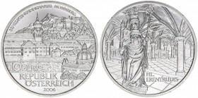 Sondergedenkmünze
2. Republik ab 1945. 10 Euro, 2006. Abtei Nonnberg
Wien
16g
ANK 9
stfr