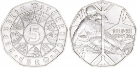 Sondergedenkmünze
2. Republik ab 1945. 5 Euro, 2005. 100 Jahre Skisport
Wien
stfr