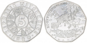 Sondergedenkmünze
2. Republik ab 1945. 5 Euro, 2004. EU Erweiterung
Wien
stfr