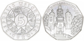 Sondergedenkmünze
2. Republik ab 1945. 5 Euro, 2007. 100 Jahre Mariazell
Wien
stfr